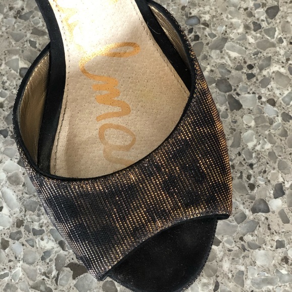 Metallic Leopard Print Sam Edelman Platform Heels - Picture 4 of 6